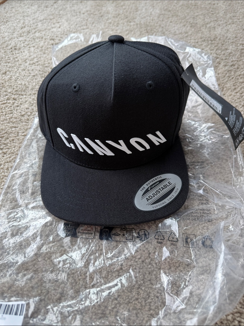Canyon Kids Black Snapback Hat
